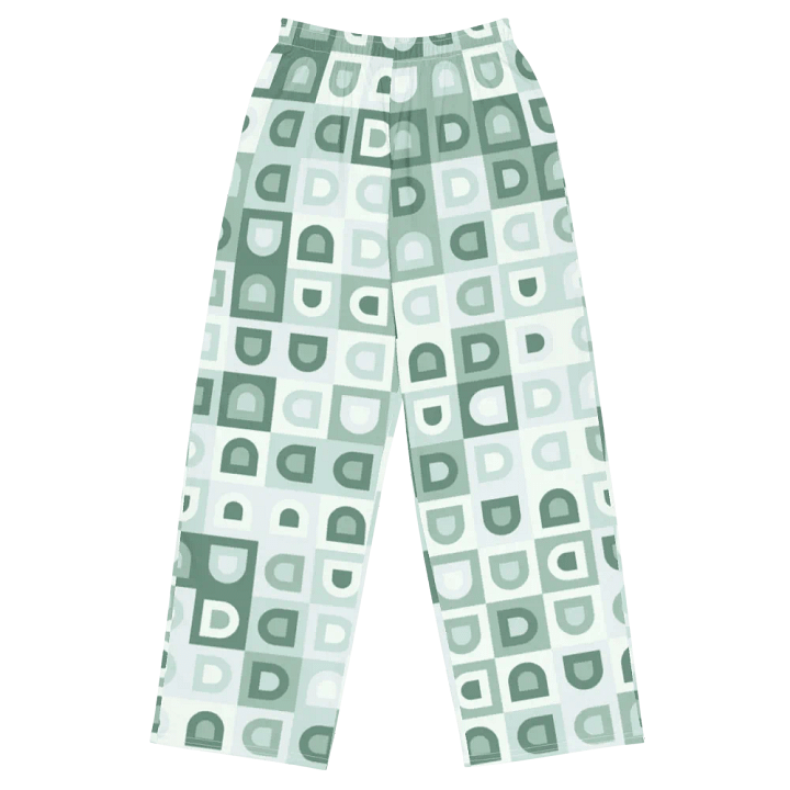 BUIII Retro Geometric: Mint Oasis Wide-Leg Pants product image (1)