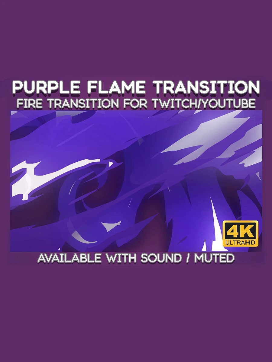Purple Fire Video Transition - Cartoon Fire Transition for Twitch Stream and YouTube Video product image (2)