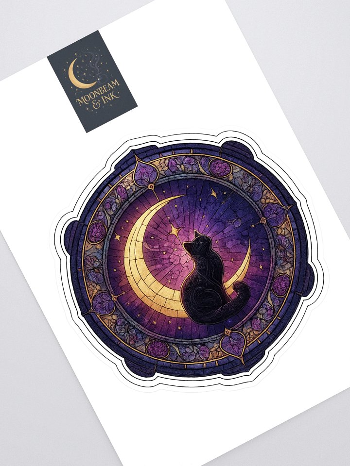 Mystical Cat & Moon Sticker Sheet product image (1)