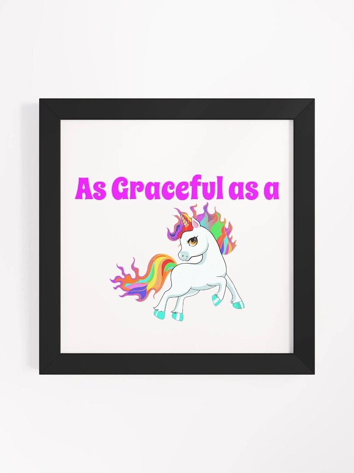 As Graceful as a Unicorn wall framed art product image (1)