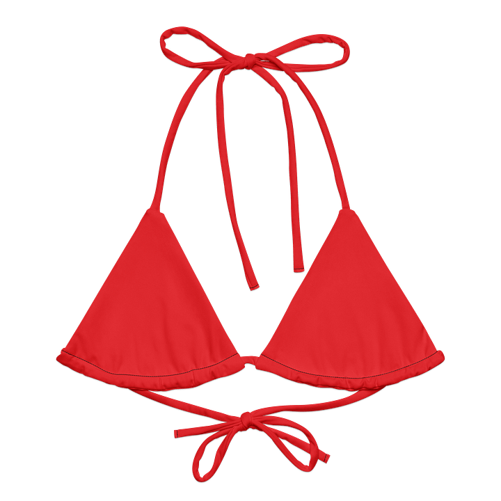 Tomato Red Solid Color String Bikini Top product image (1)