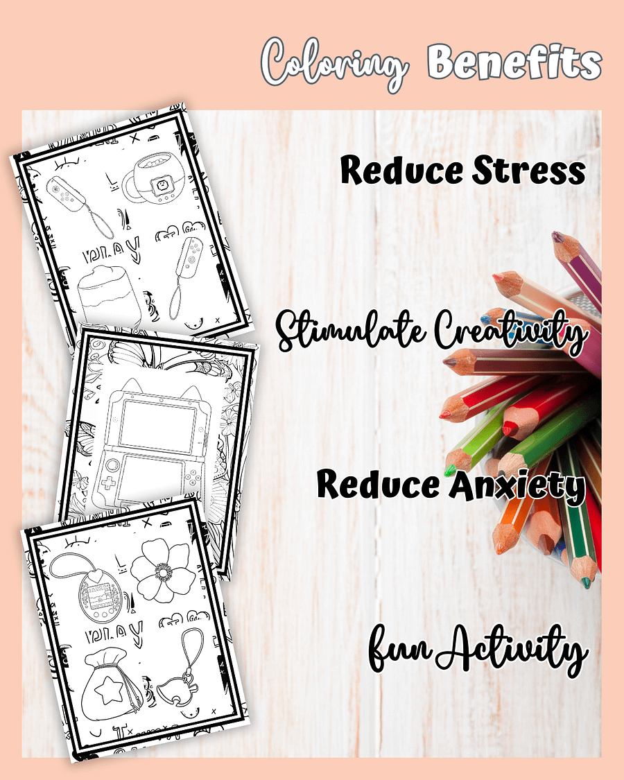 Cozy Up and Color - Cozy Gamer Coloring Pages product image (4)