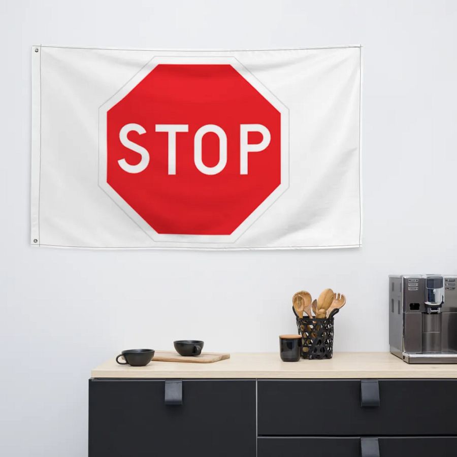 "STOP" Stop Sign Flag product image (3)