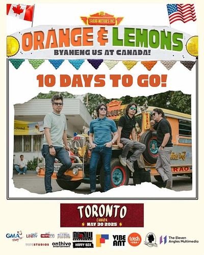10 DAYS TO GO! ✨🗓️
Toronto, get ready for Orange & Lemons! 🔥🧡

Wish USA is proud to be an official media partner for their 