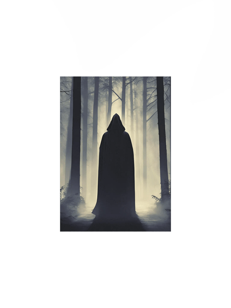 Misty Forest Hooded Figure Goth Poster product image (4)