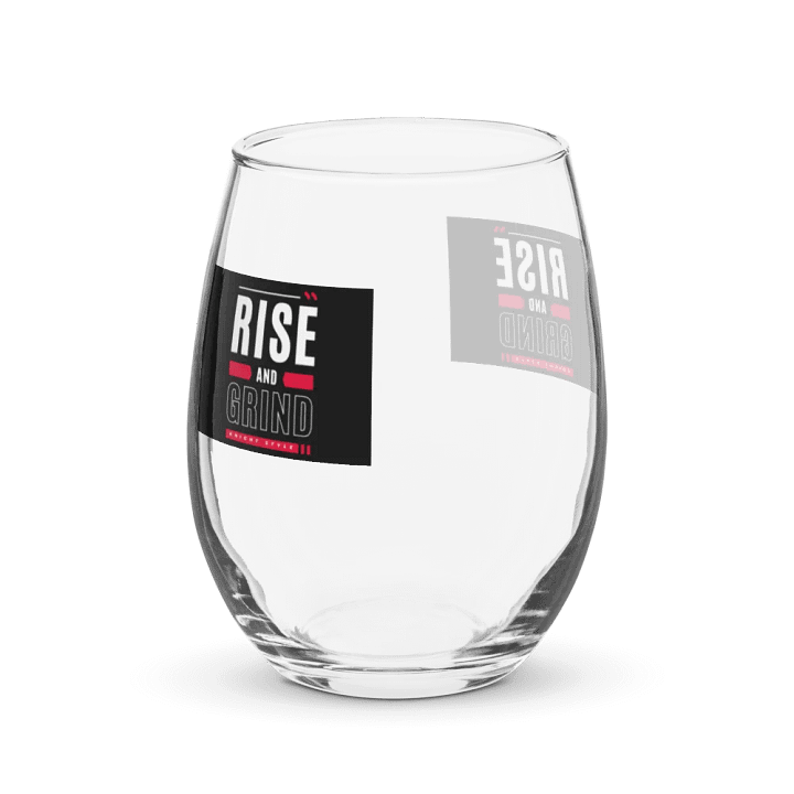 Rise and Grind Motivational Stemless Wine Glass product image (2)