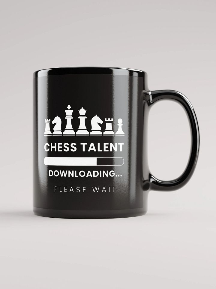 "Chess Talent Downloading" Black Mug product image (1)