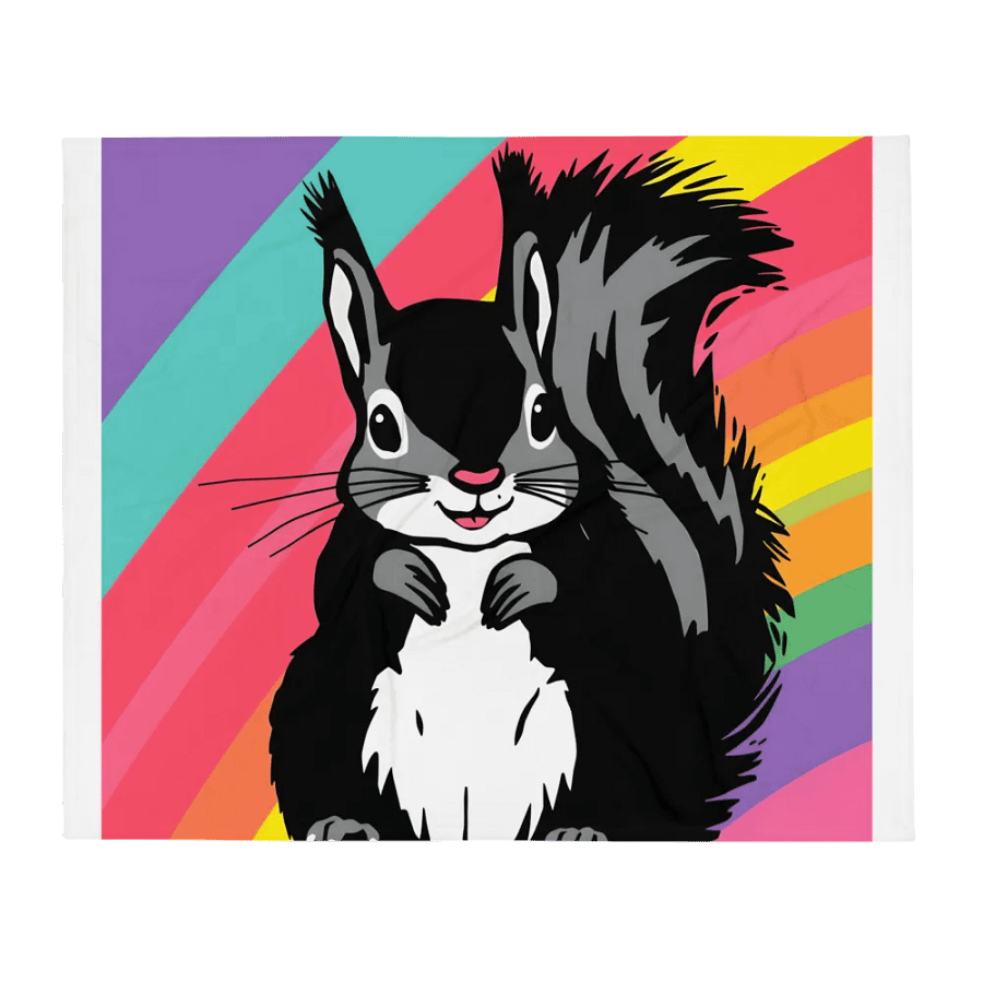Rainbow Squirrel Throw Blanket product image (1)