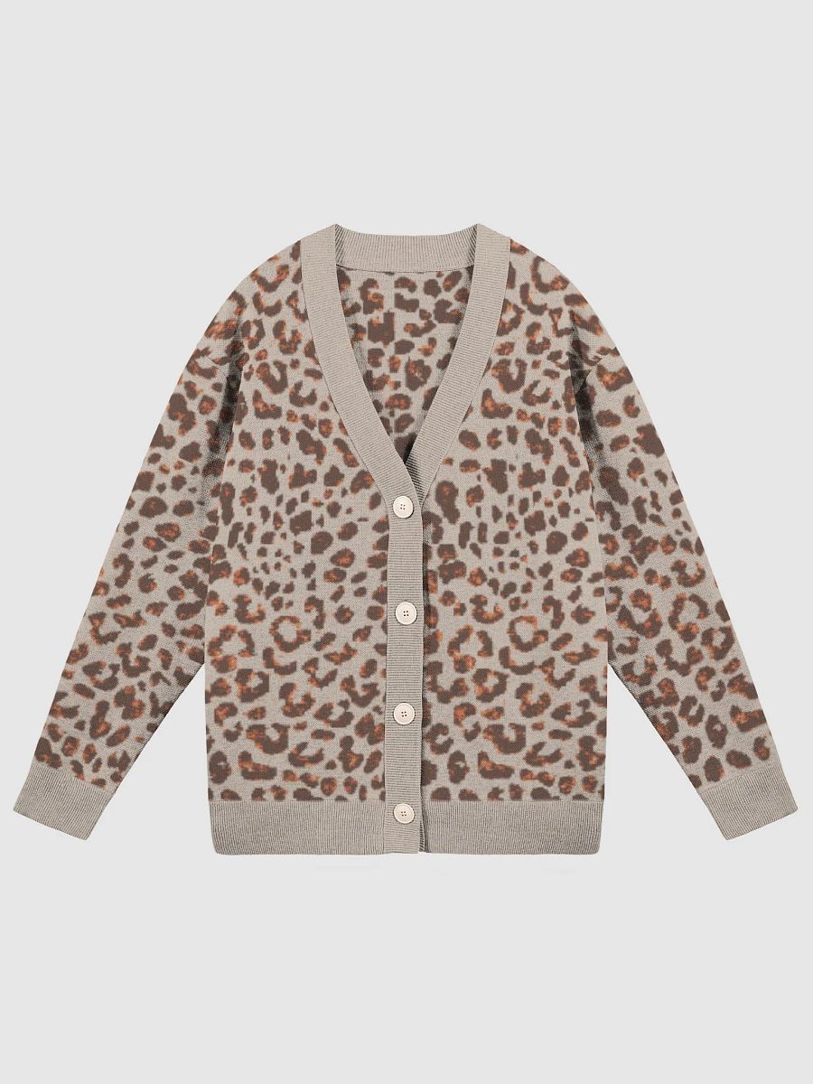 Brown Leopard Print Cardigan product image (1)