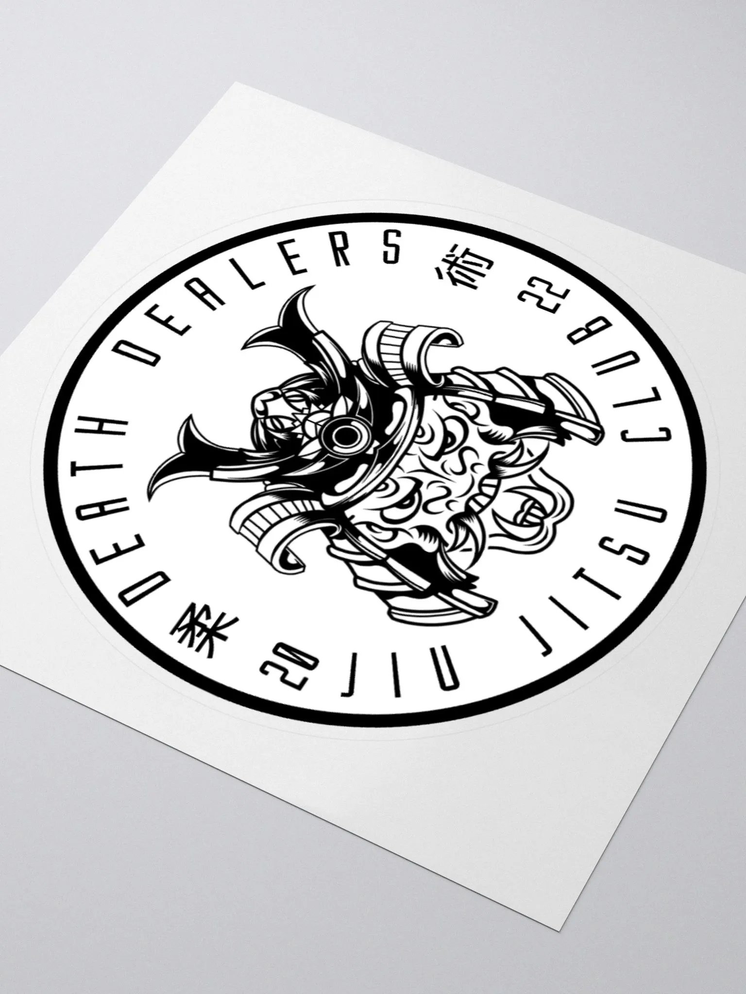 Death Dealers - Round Logo (White And Black) Sticker product image (4)