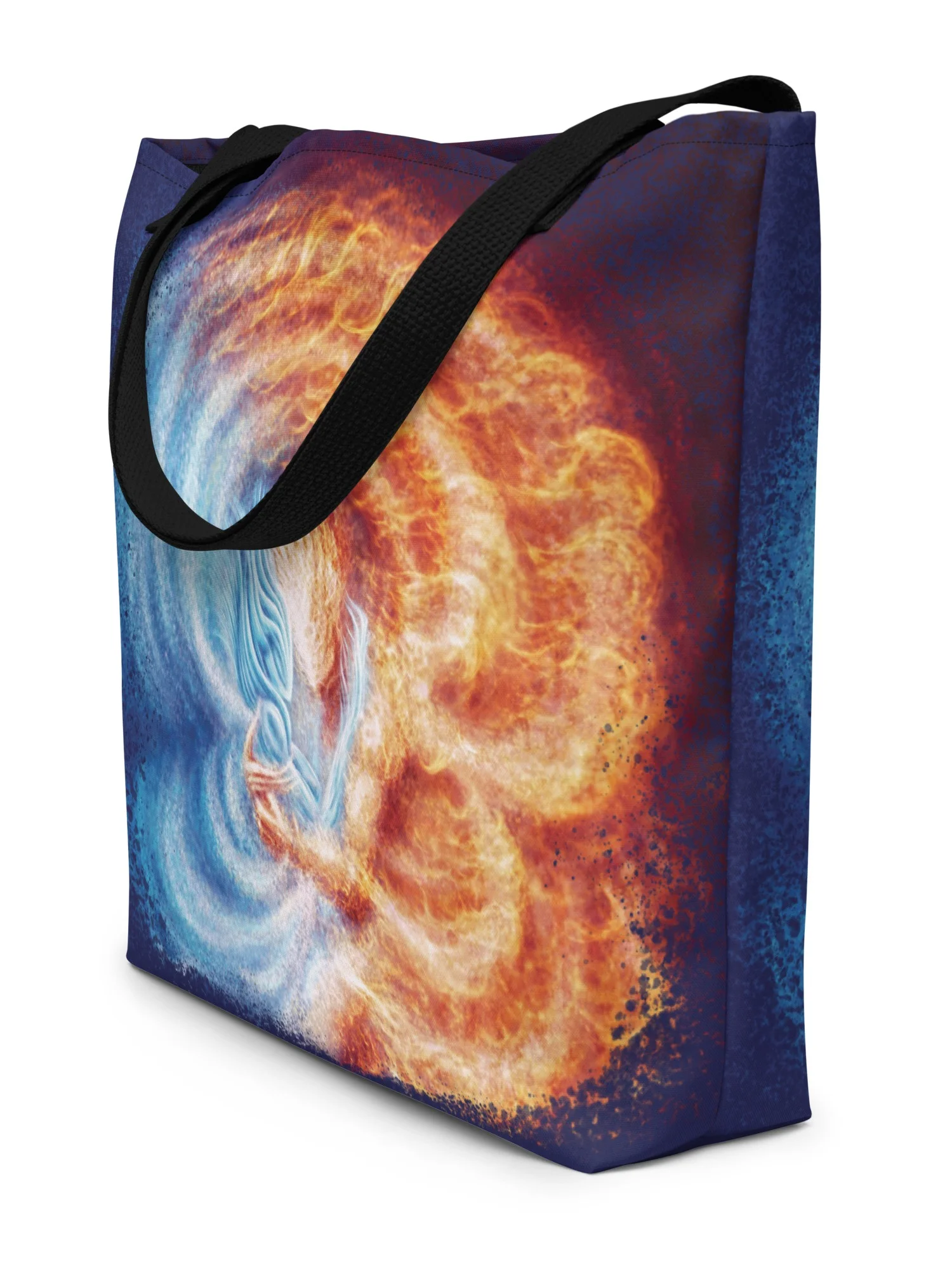 Fire and Ice Embracing All-Over Tote Bag product image (3)