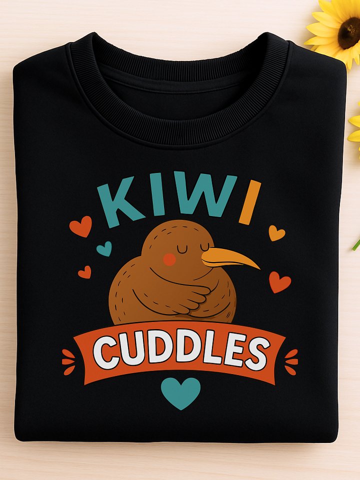 Kiwi Cuddles – Cute New Zealand Bird Digital Print product image (1)