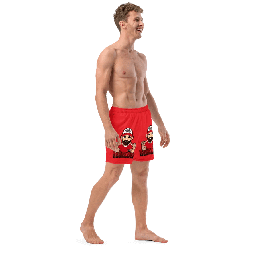 RebelDev red swim trunks product image (12)