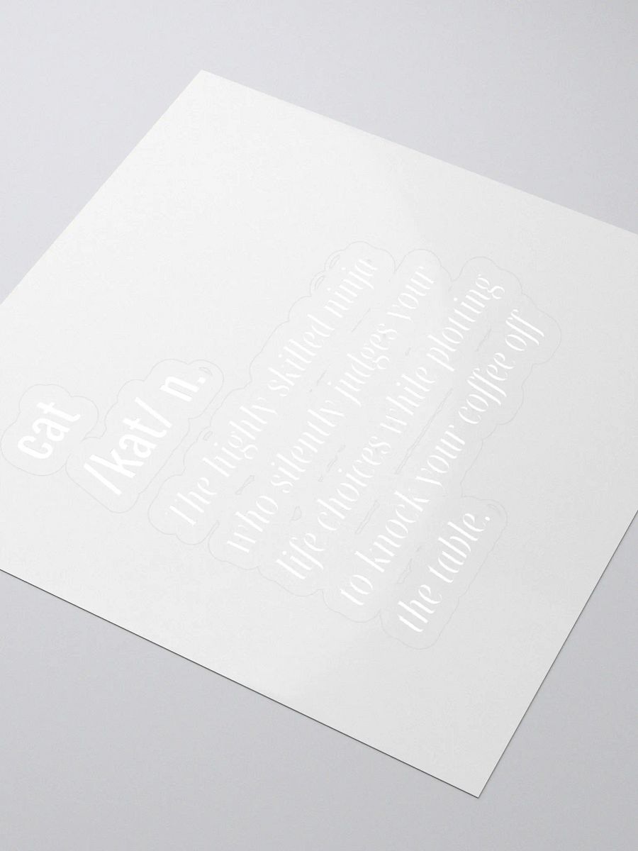 Fun Definition Of a Cat Sticker | The Highly Skilled Ninja one product image (3)