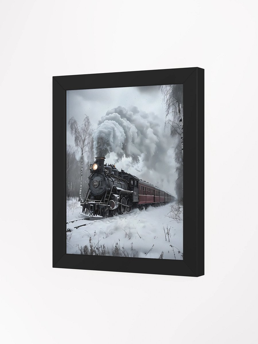 Winter Steam Locomotive Matte Poster product image (4)