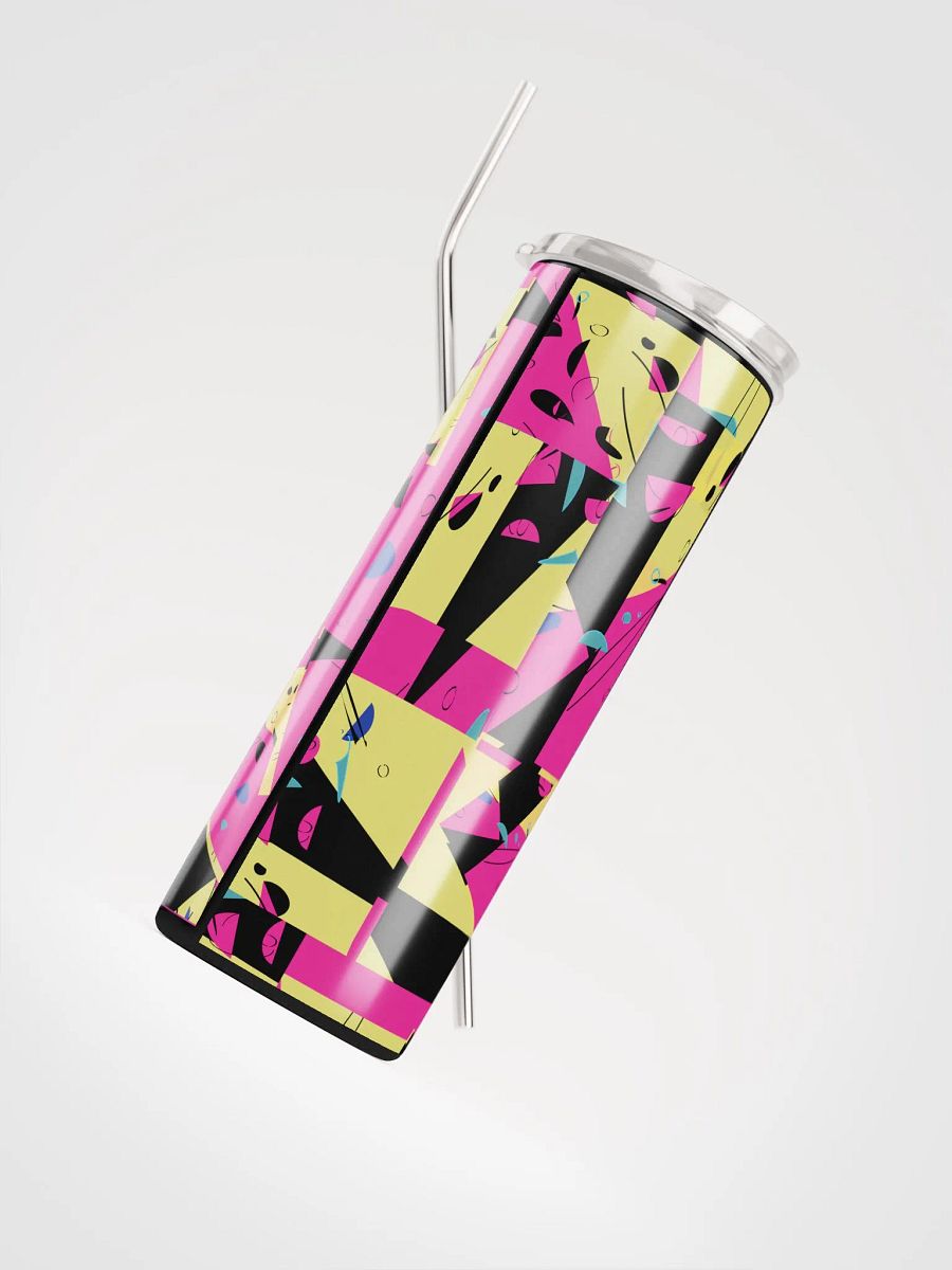 Miniaday Designs Stainless Steel Tumbler Abstrac in Pink product image (4)