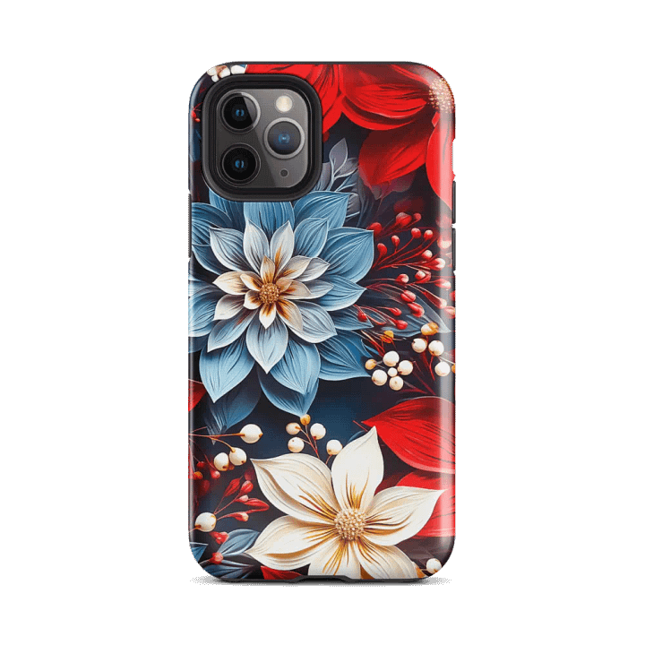 Christmas Floral Delight Poinsettias iPhone Case product image (25)
