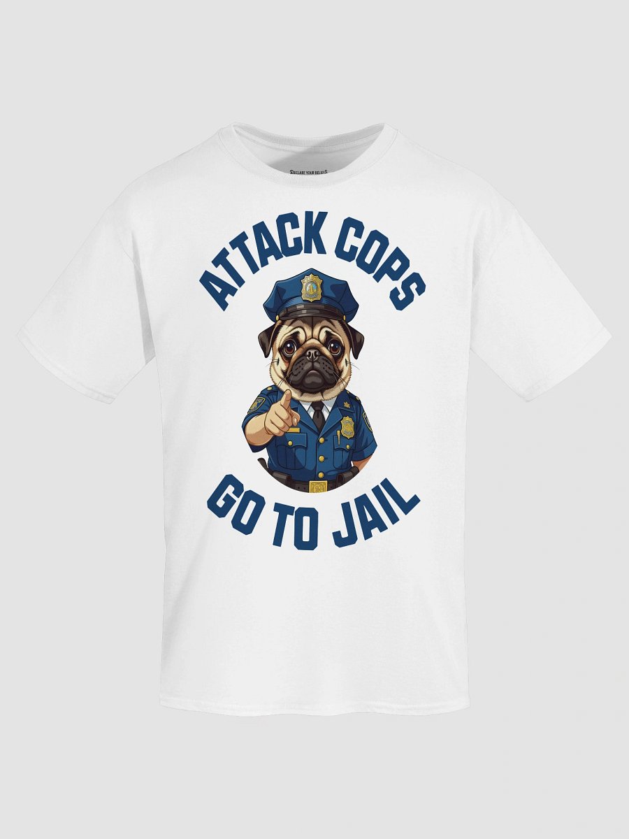 Unapologetic Truth: "Attack Cops Go to Jail" Tee - Blue Ink product image (4)