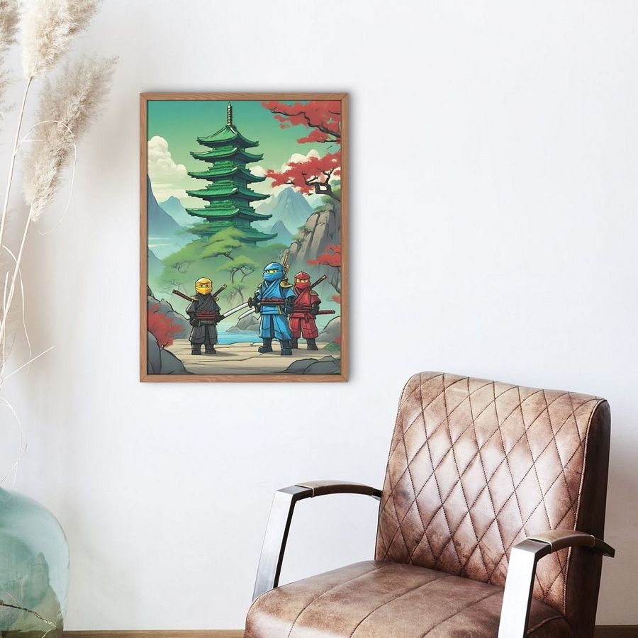 Ninja's on a Mission - wall art Boys Room - Ninja Poster - Ninjago inspired Wall Decoration for Boys product image (28)