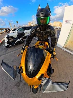 Batman suit/ears/helmet in profile 🦇 #bikertok #bikerlife #motovlog #reaction #prank  