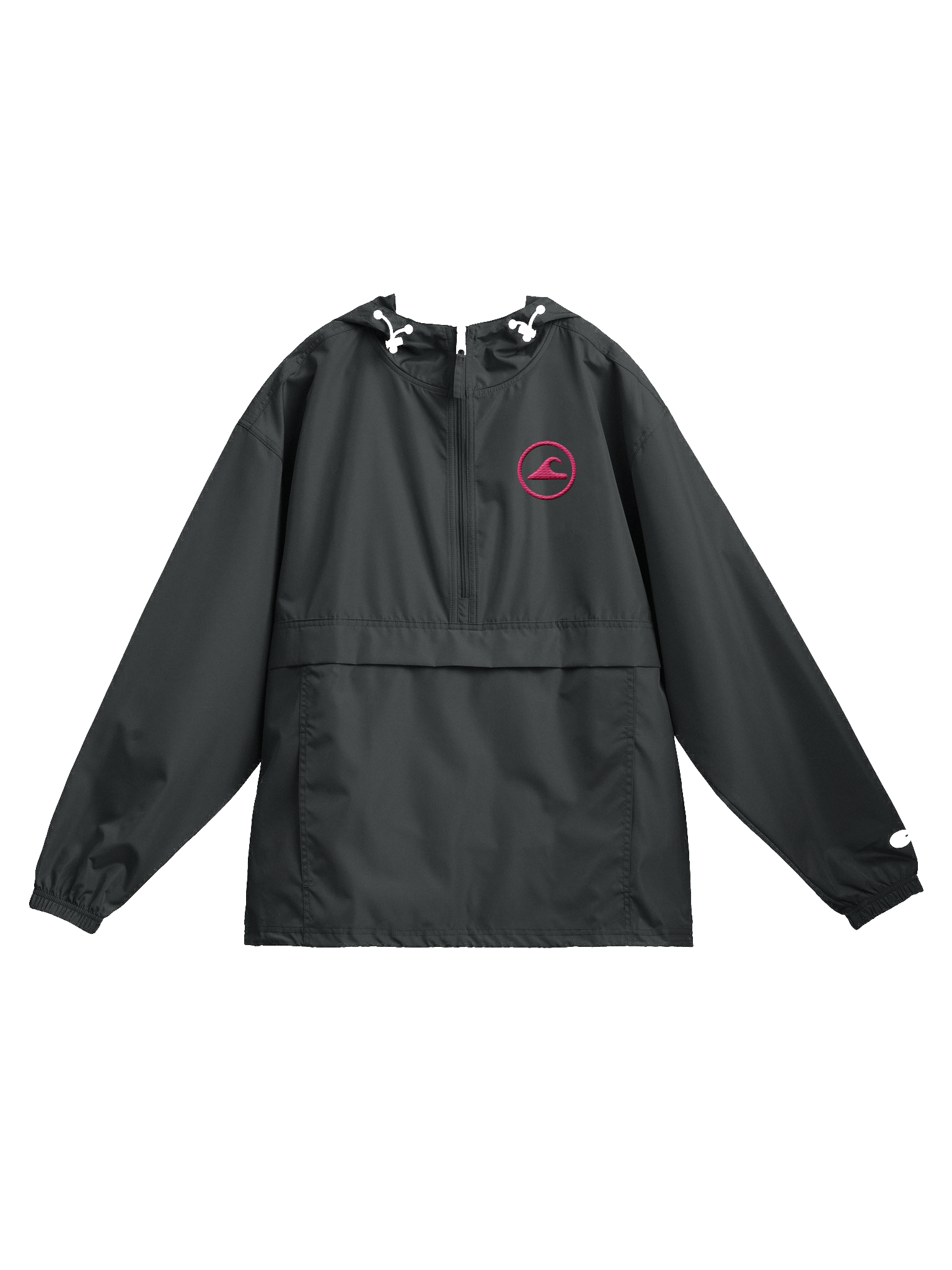 Embroidered Wave Rider Champion Packable Jacket (Flamingo) product image (1)