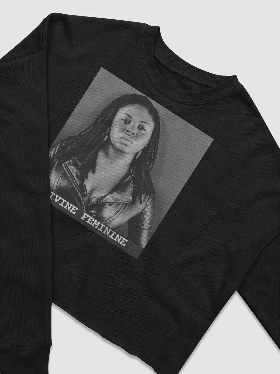 Divine Feminine Crop Top Sweatshirt Black product image (3)