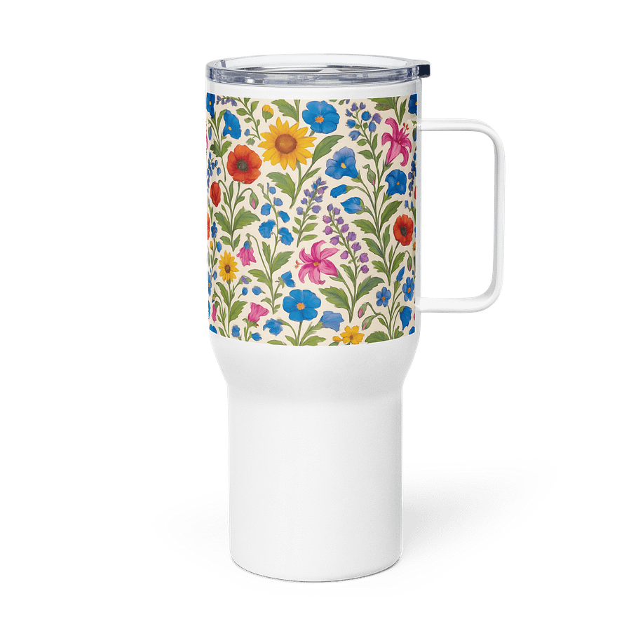 Medieval Floral Stainless Steel Travel Tumbler with Handle product image (4)