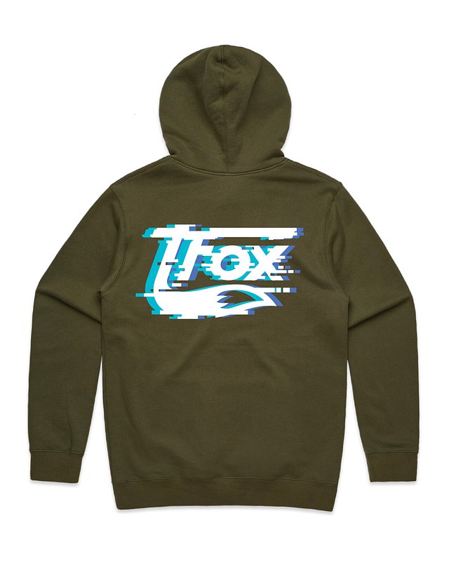 FOX GLITCH HOODIE- ARMY product image (2)
