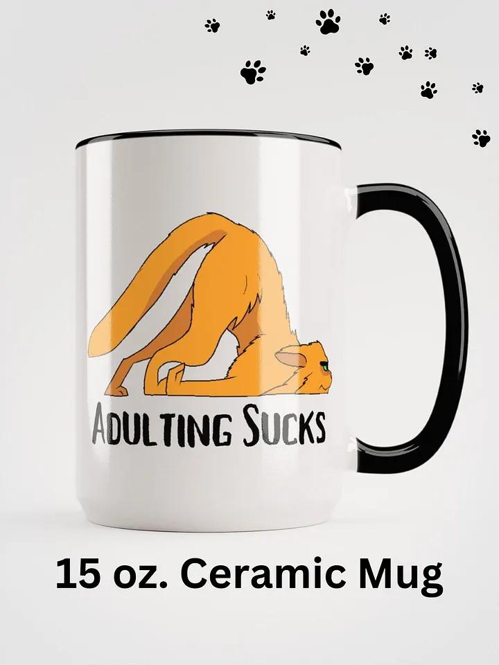 Adulting Sucks Humorous Cat Mug product image (1)