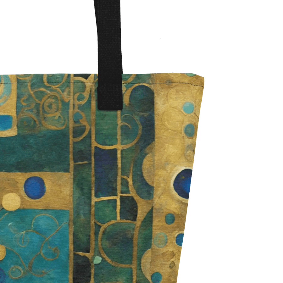 Big tote bag with pocket Klimt insired design product image (9)