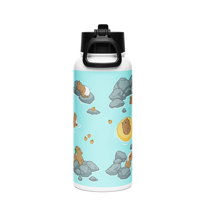Capybara Spa Paradise Stainless Steel Water Bottle product image (2)