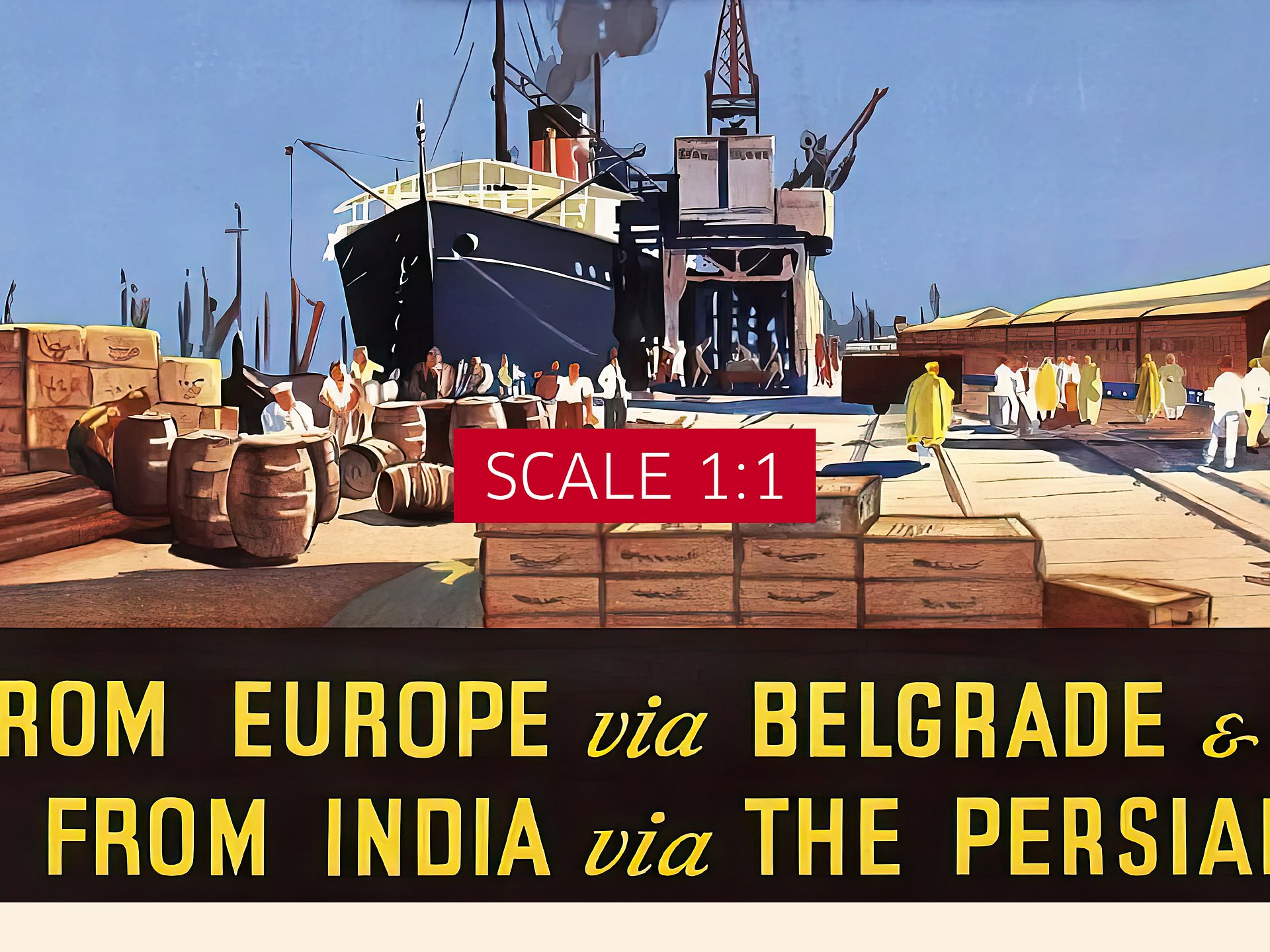 Iraqi State Railways, Europe, Istanbul, Turkey, 1950 — retro vintage travel poster, retro travel art, retro travel wall art product image (5)