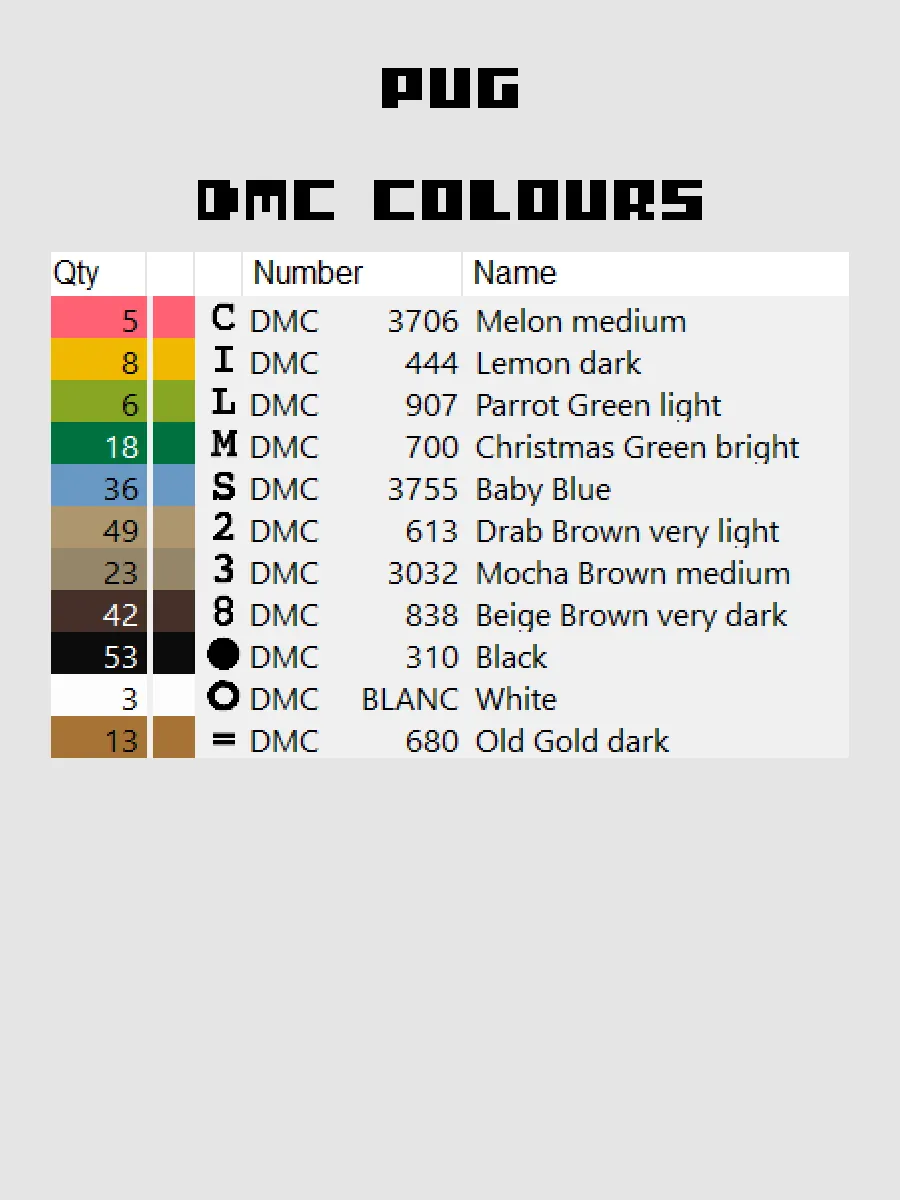 Pug Pixel Art product image (4)