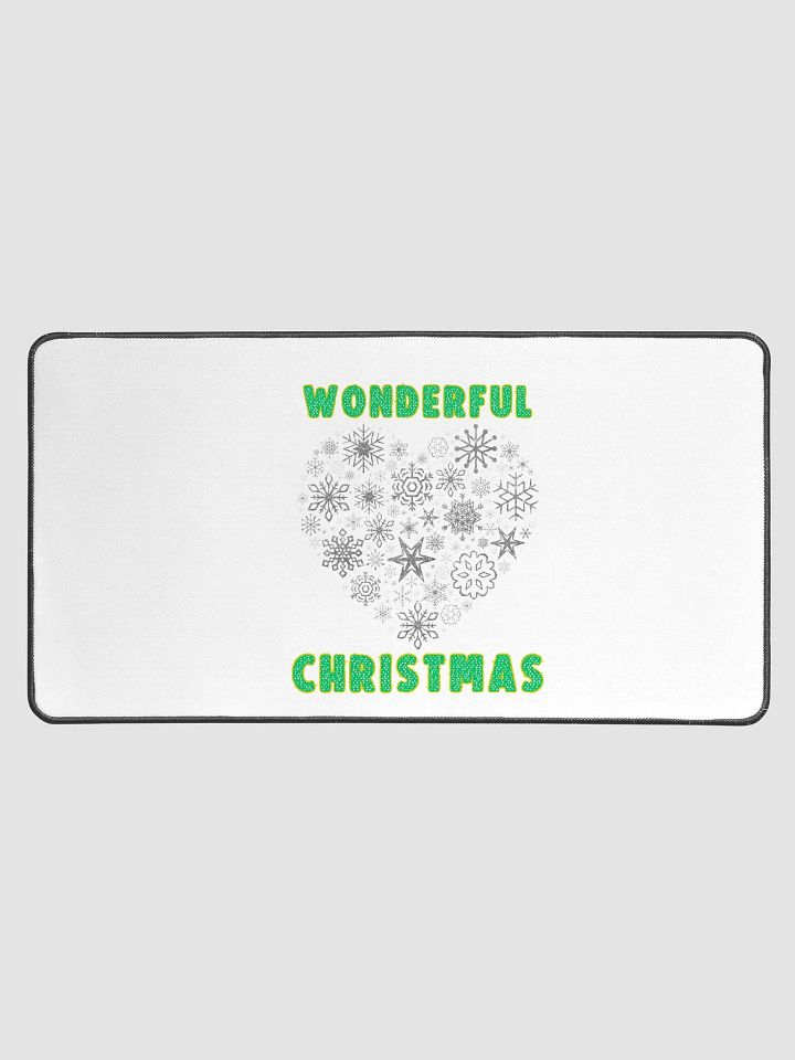 Glittering Christmas Heart Desk Mat product image (1)