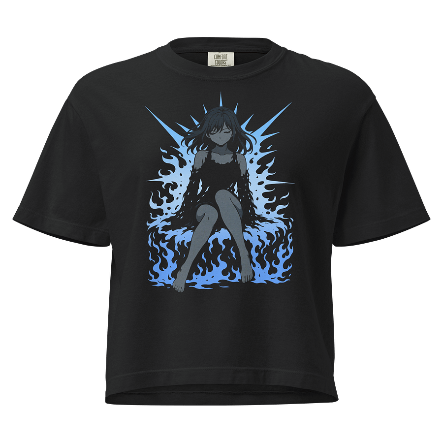 Radiant Gradient Blue Flames Ladies Boxy Tee product image (1)
