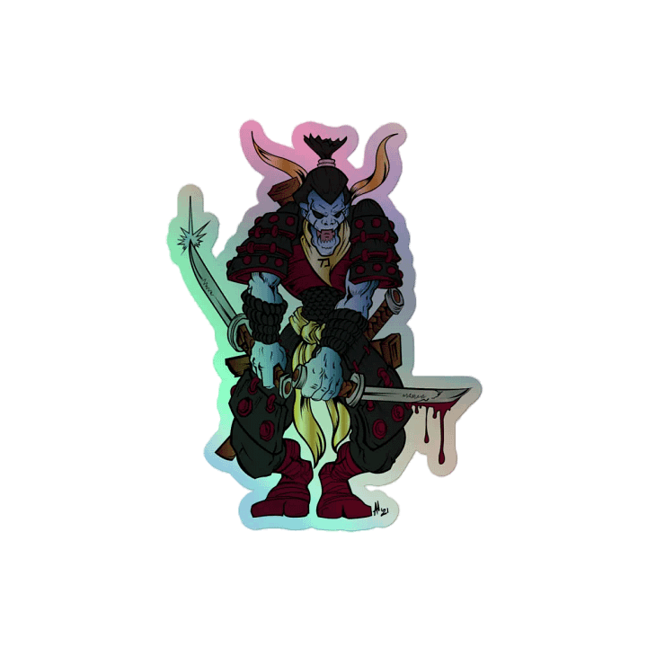 Samurai Holographic Sticker product image (2)