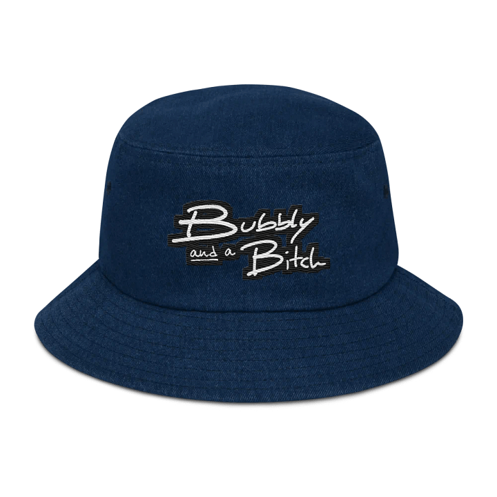 Bubbly and a B*tch (bubble design 2) denim bucket hat product image (1)