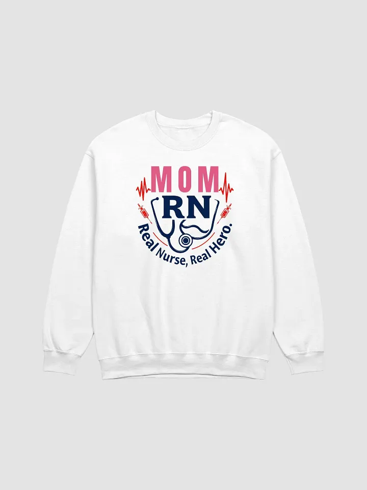 Mom RN, Real Nurse, Real Hero Crewneck Sweatshirt product image (5)