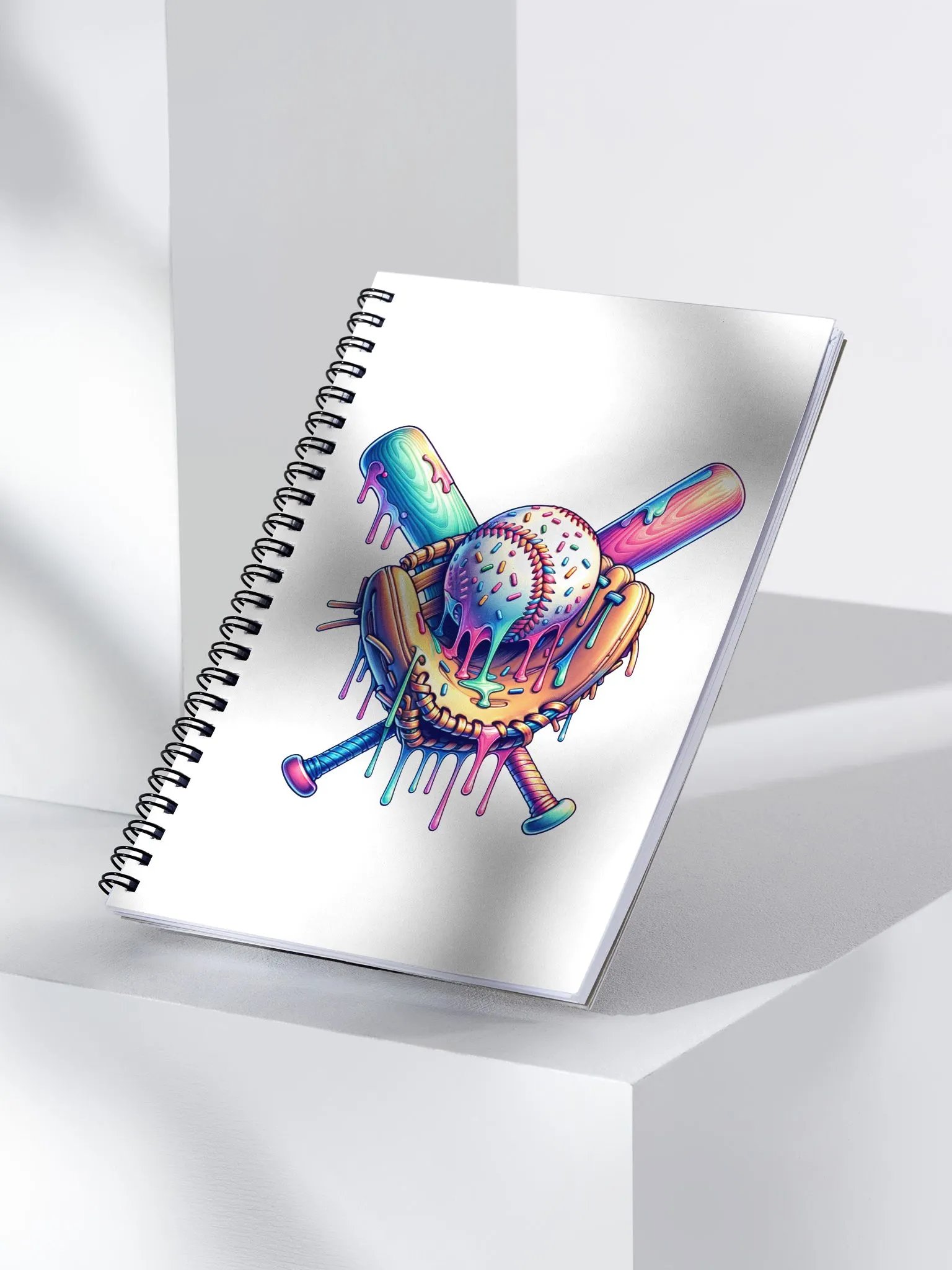 Ice Cream Sprinkles Baseball Melting Notebook product image (3)