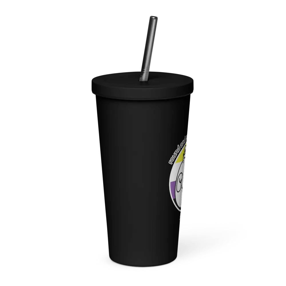 Round and Proud Manul Pride Nonbinary Version - Insulated Tumbler product image (8)