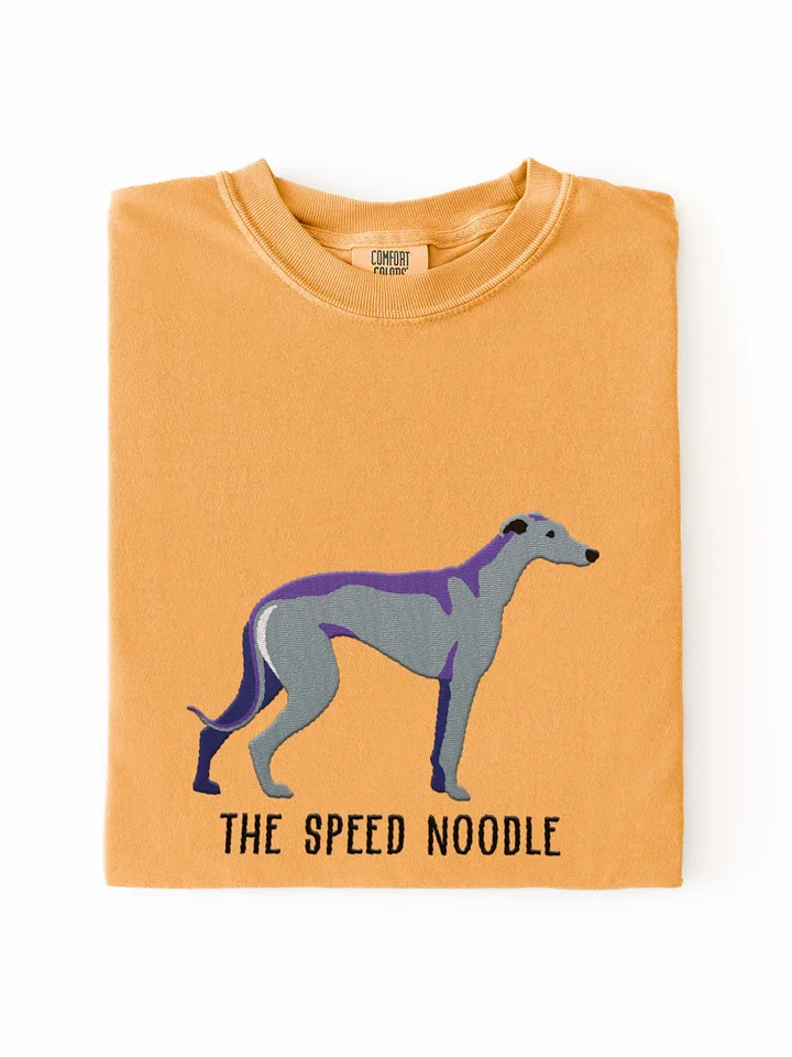 The Speed Noodle T-Shirt(Embroidered) of a Greyhound(Gray) product image (1)