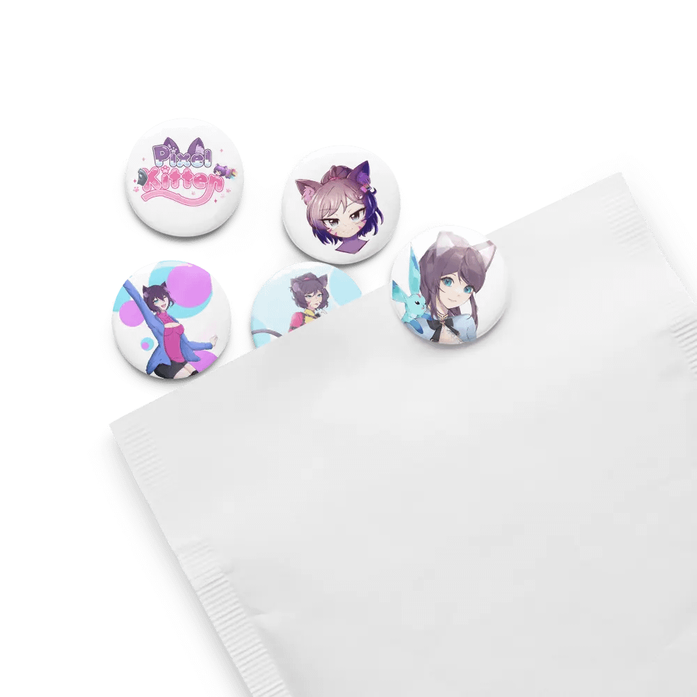 Pixel Kitten Pin Button Set product image (13)
