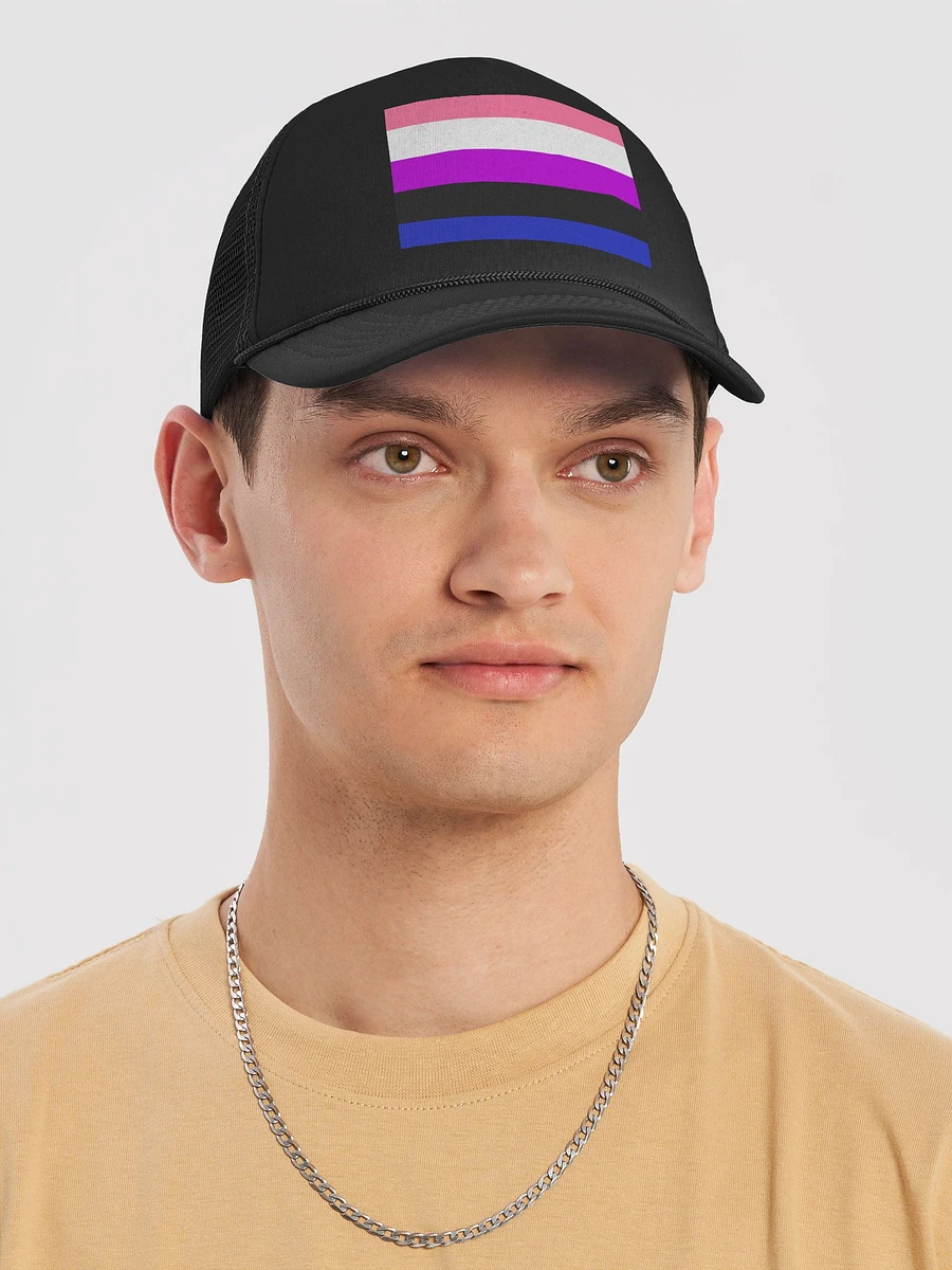 Genderfluid/genderflexible Pride Flag - Foam Trucker Hat product image (5)