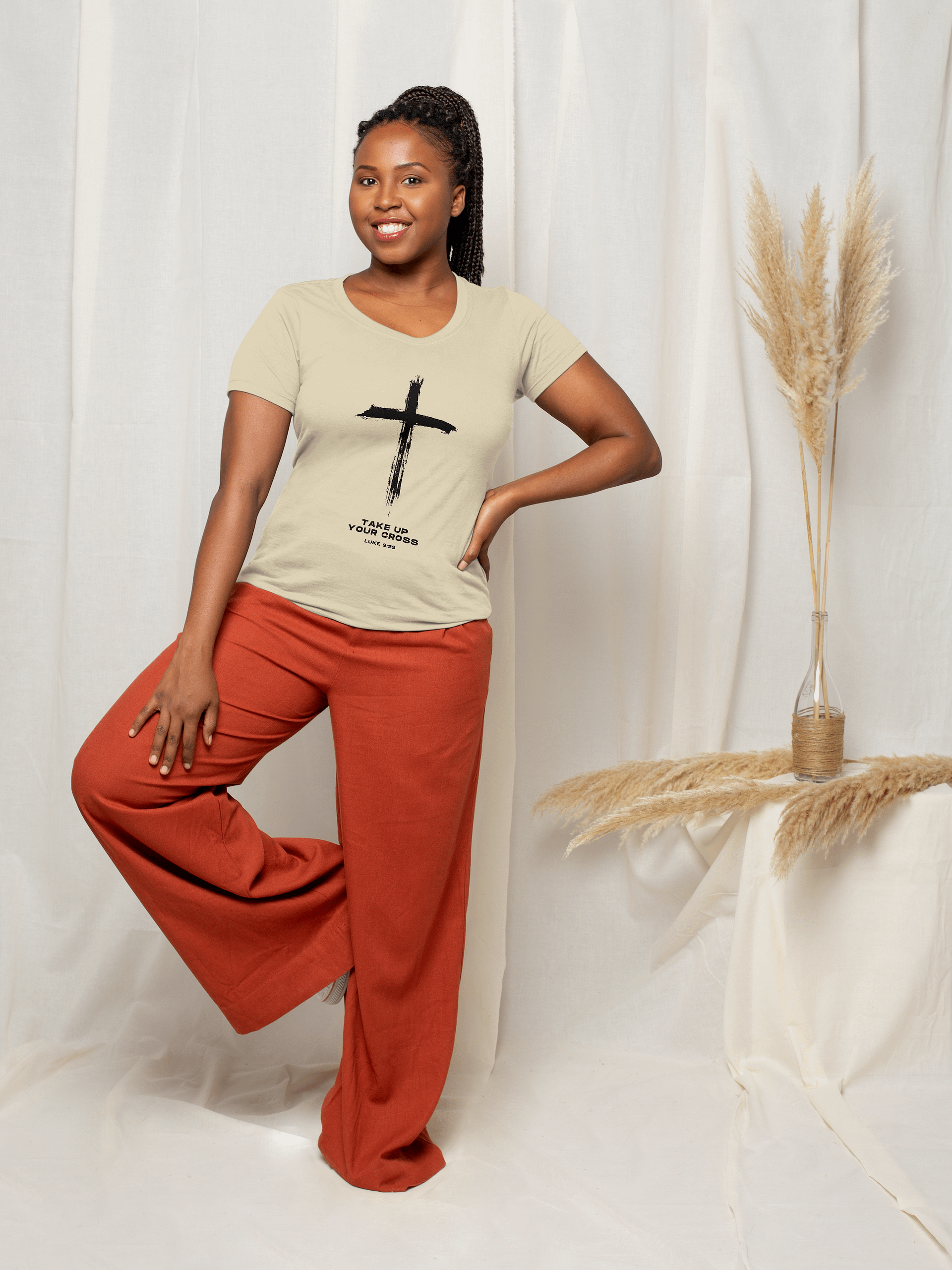 Take up Your Cross (Luke 9:23) - Black T-shirt product image (1)