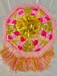 Custom Pink & Gold Wedding Parasol product image (1)