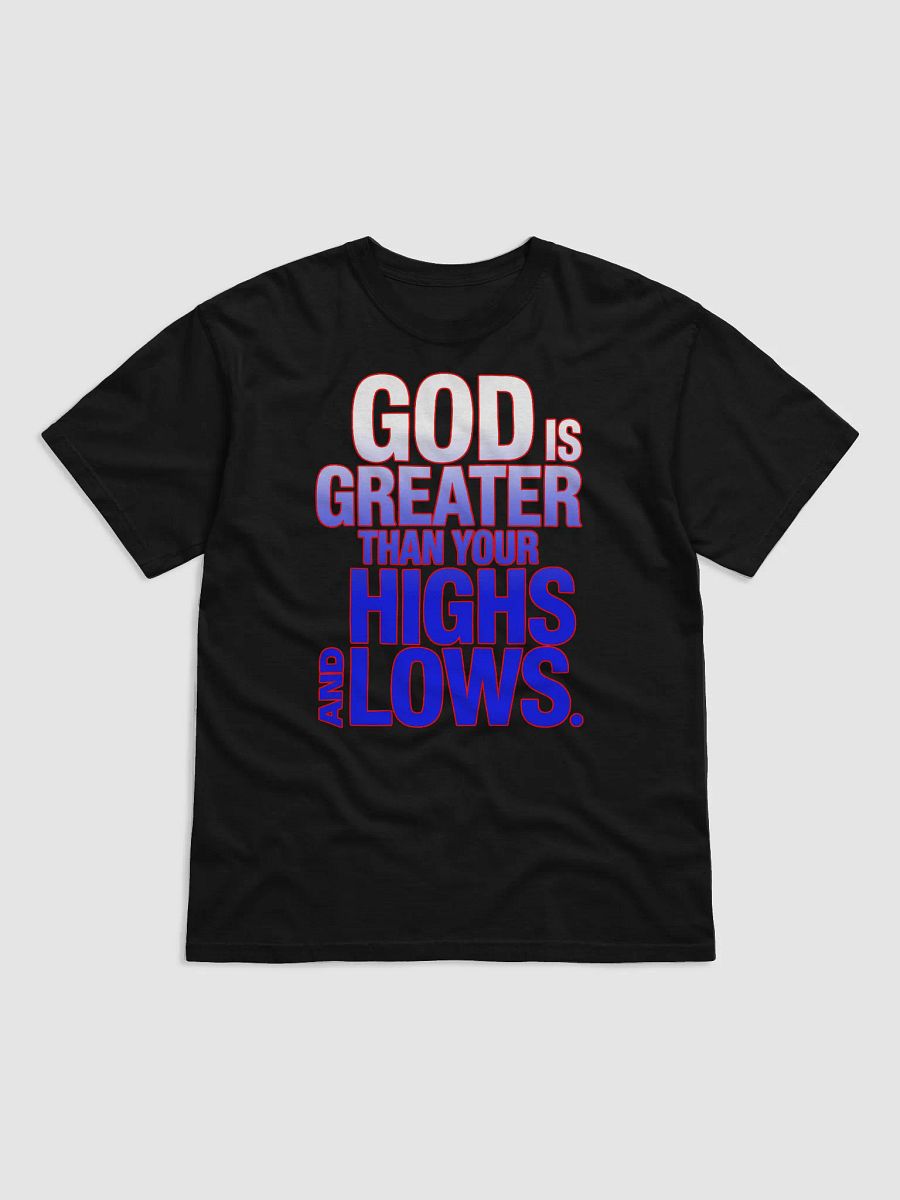 God is Greater Than Your Highs & Lows Gradient Faith Tee | Christian Inspirational T-Shirt product image (8)