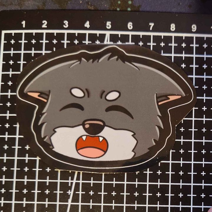 LE Sticker - OokamiPup Rage Head product image (1)
