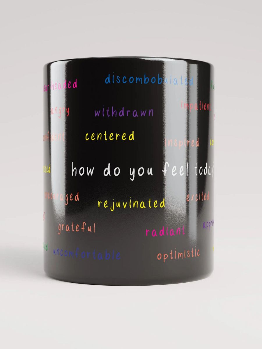 Feeling Words Mug in Black product image (2)