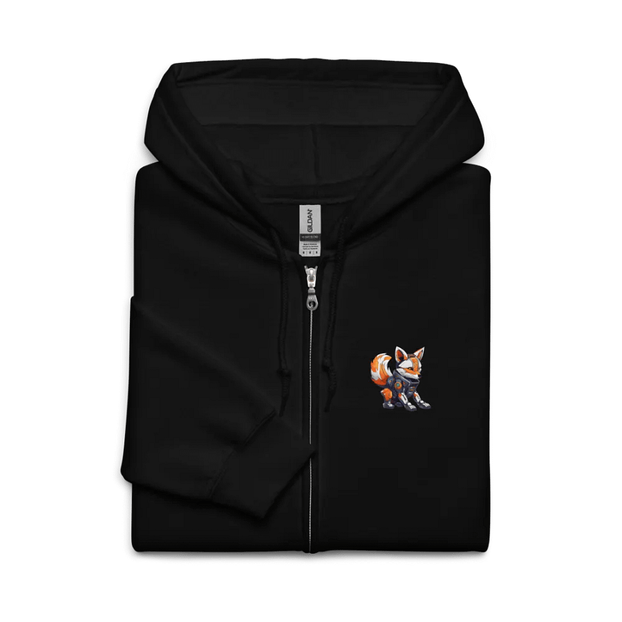 Cyber Mechanical Fox Unisex Zip Hoodie product image (3)