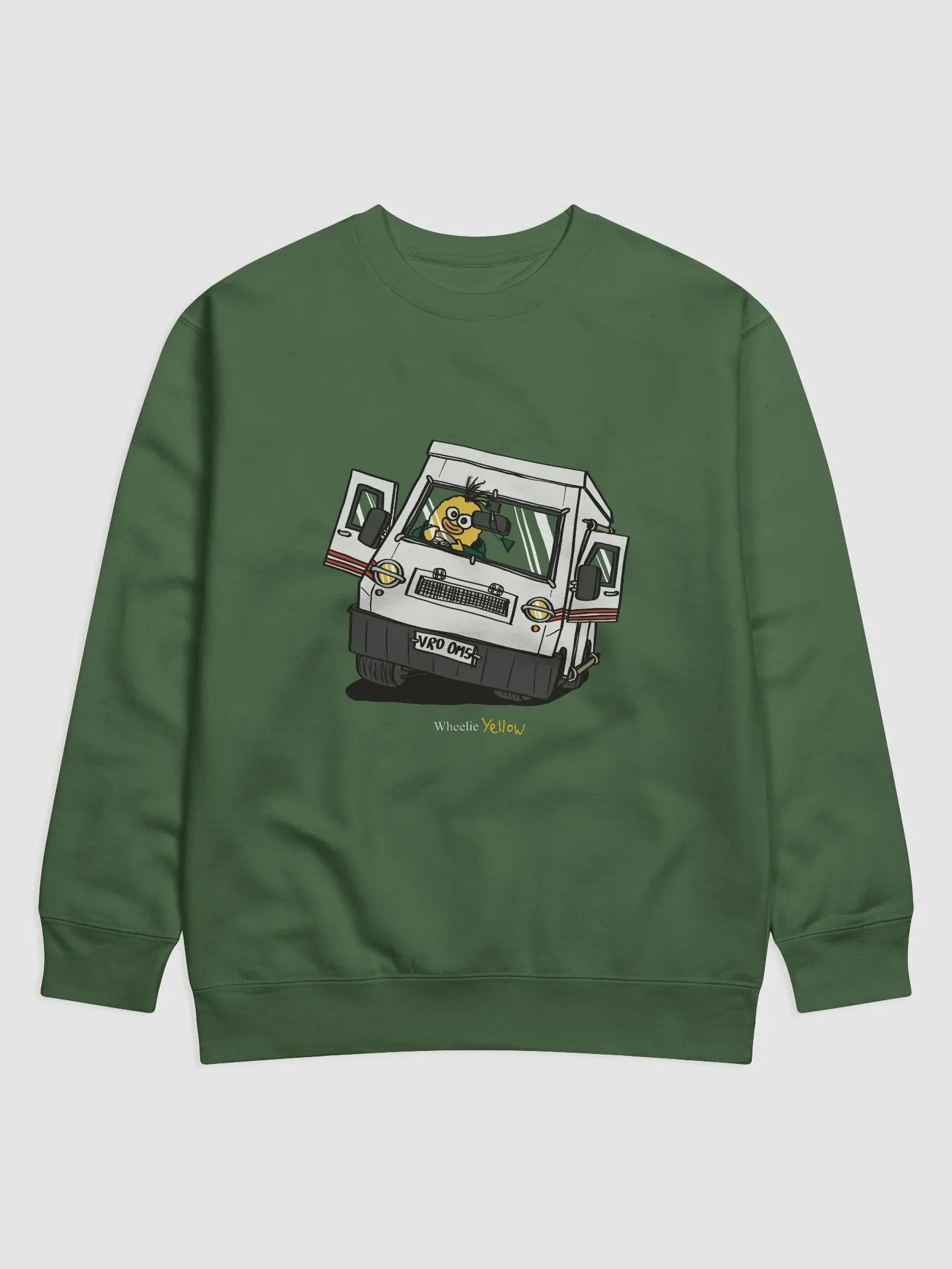 Wheelie Yellow driving sweatshirt! product image (5)